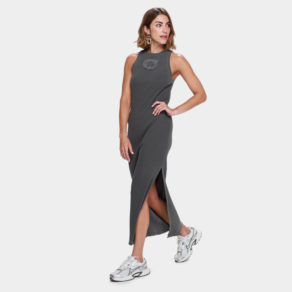 Vestido Canelado Colcci Fenda Lateral Feminino - 1