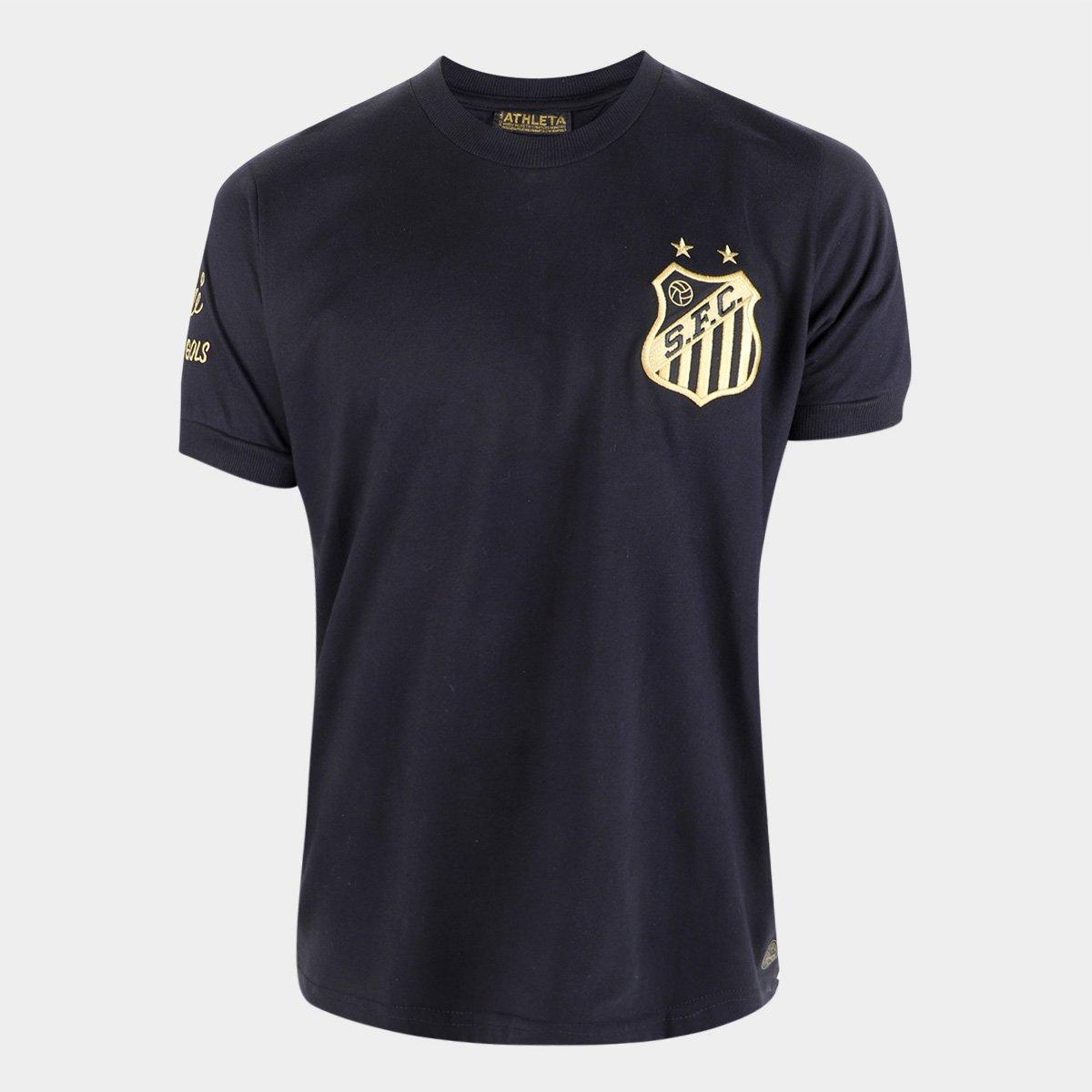 Kit Camisa Santos Pelé Athleta Comemorativa 1000 Gols C/2 Masculina - 2