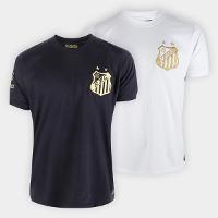 Kit Camisa Santos Pelé Athleta Comemorativa 1000 Gols C/2 Masculina - 1