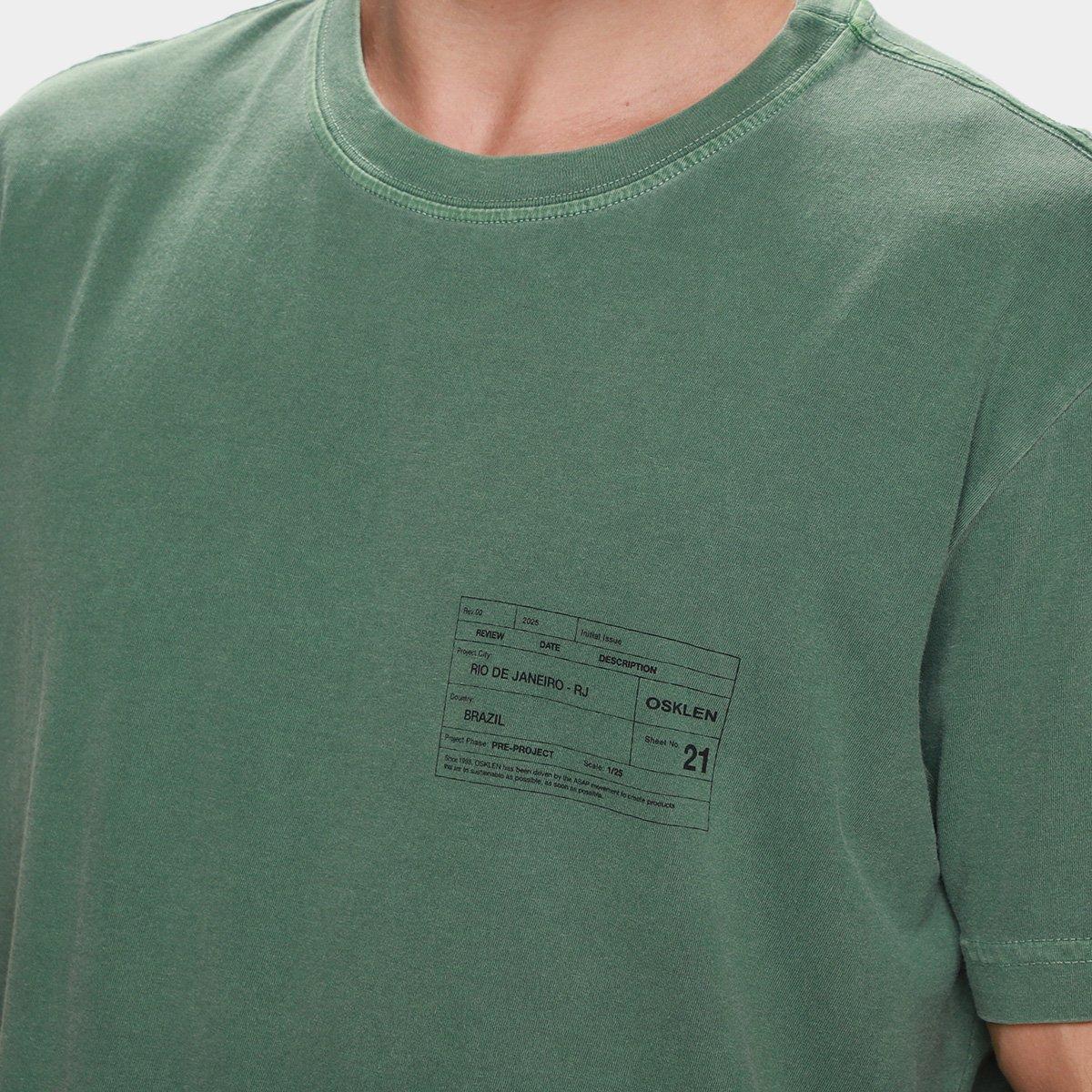 Camiseta Osklen Stone Carimbo Masculina - 3