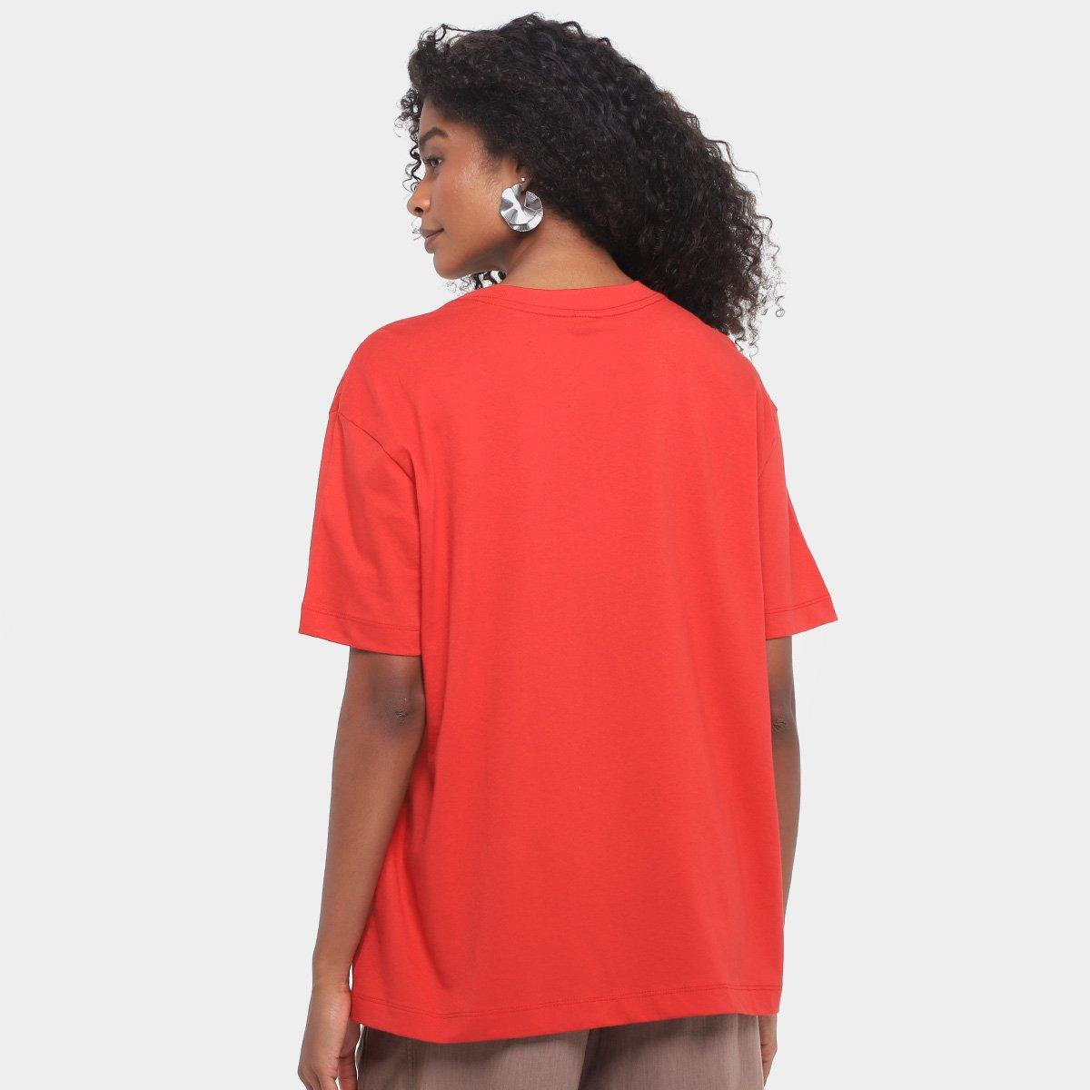 Camiseta Farm Media Hohoho Vermelho Salvador Feminina - 2