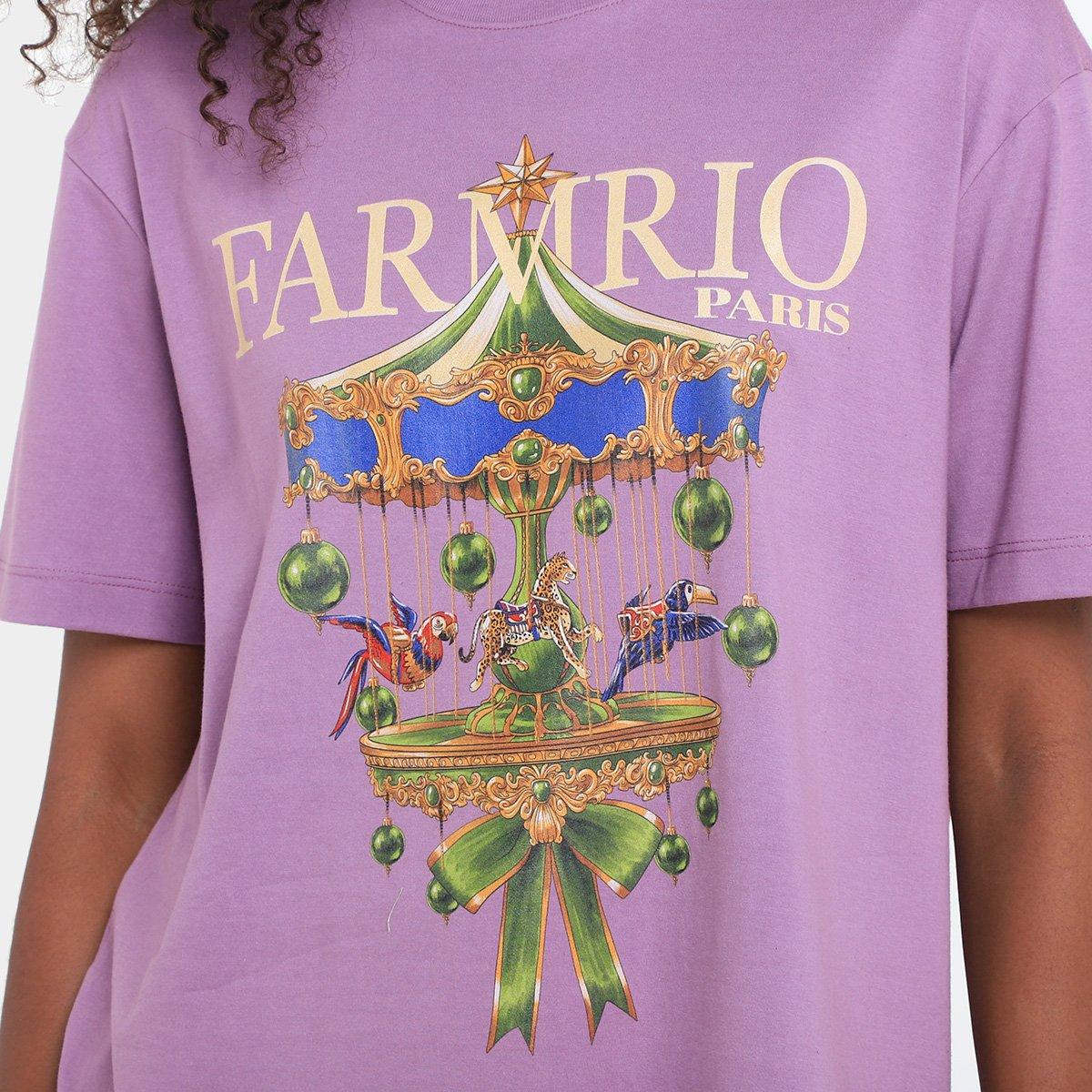 Camiseta Farm Media Carrossel Paris Feminina - 3
