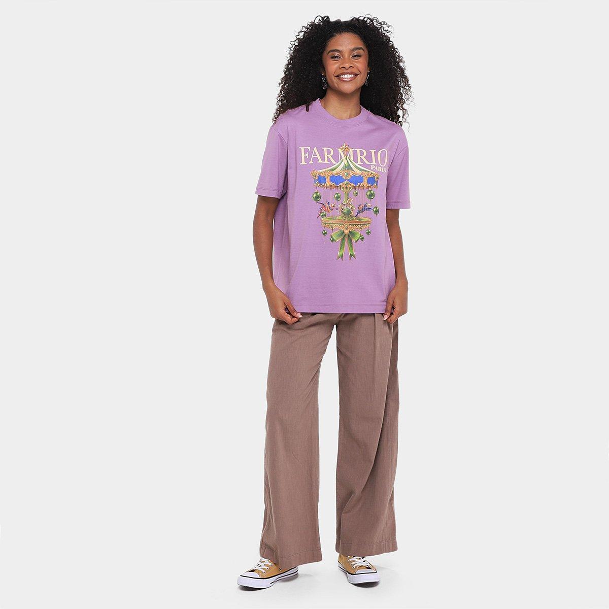 Camiseta Farm Media Carrossel Paris Feminina - 4