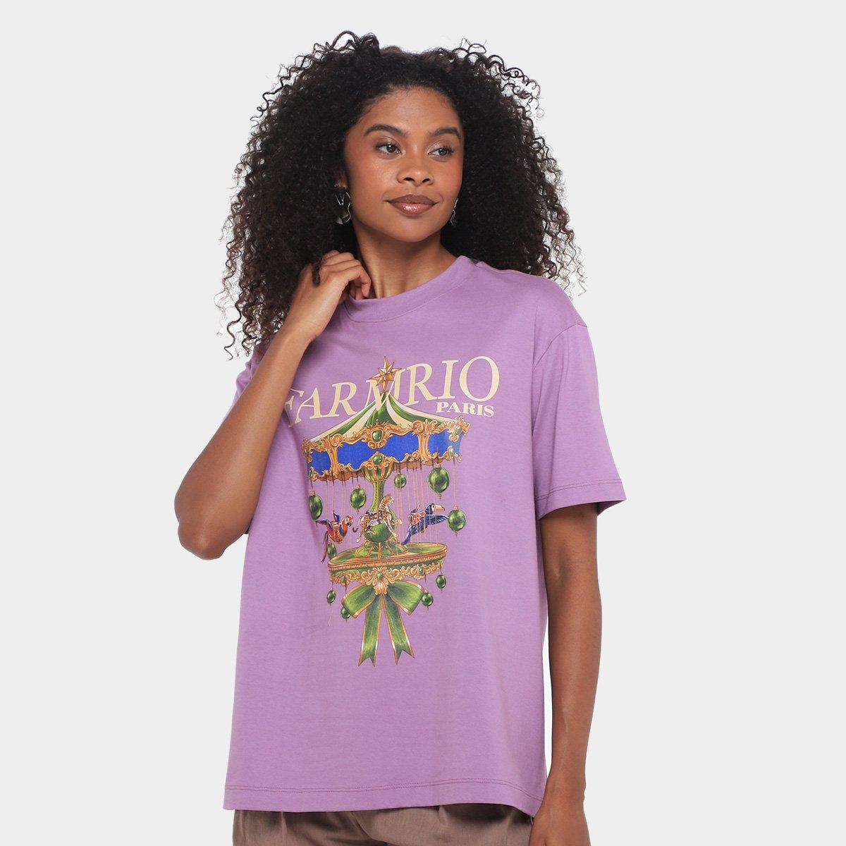 Camiseta Farm Media Carrossel Paris Feminina - 1