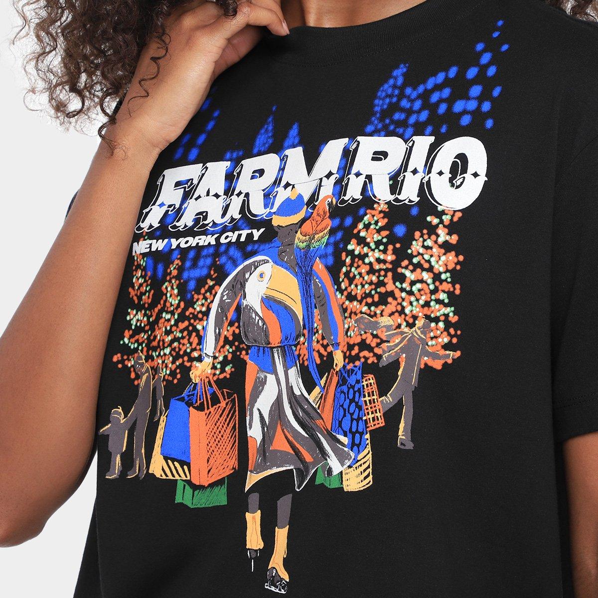 Camiseta Farm Media Patinando Em Ny Feminina - 3