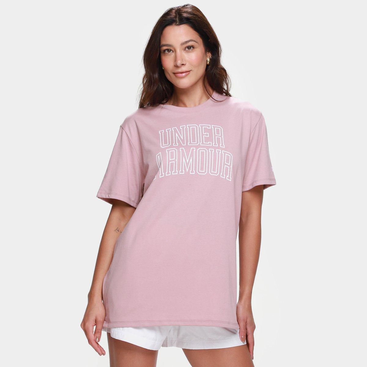 Camiseta Under Armour MC Rival OS Camp Feminina - 1