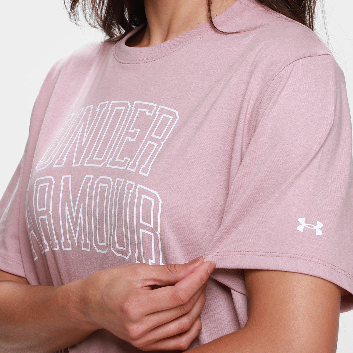 Camiseta Under Armour MC Rival OS Camp Feminina - 3
