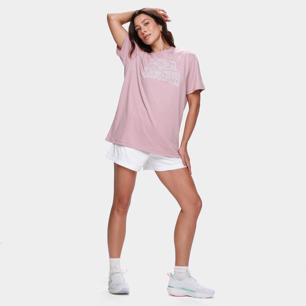 Camiseta Under Armour MC Rival OS Camp Feminina - 4