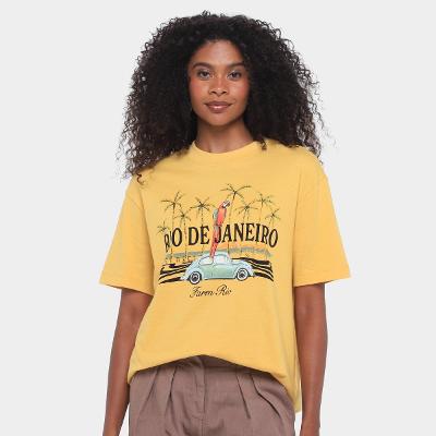 Camiseta Farm Brasileirinho Rio Feminina