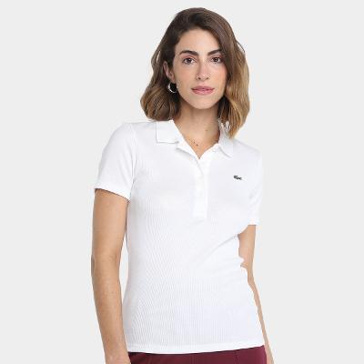 Camisa Polo Lacoste Slim Casual Feminina