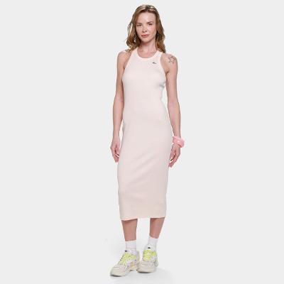 Vestido Tubinho Lacoste Canelado Casual Feminino