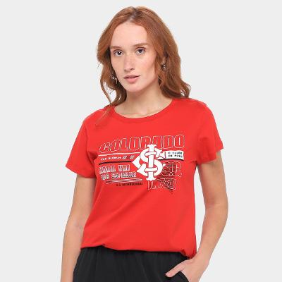 Camiseta Baby Look Internacional Clássica Feminina