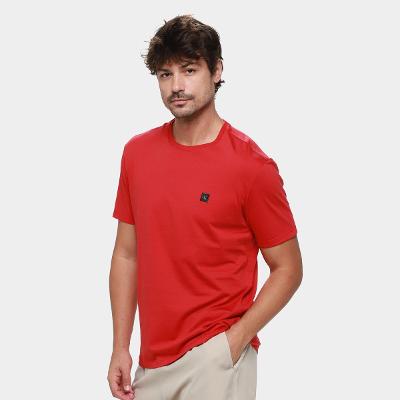 Camiseta Calvin Klein Patch Casual Masculina