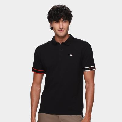 Camisa Polo Tommy Jeans Flag Cuff Masculina