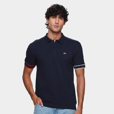 Camisa Polo Tommy Jeans Flag Cuff Masculina