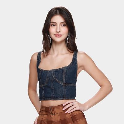 Top Jeans Colcci Casual Feminino