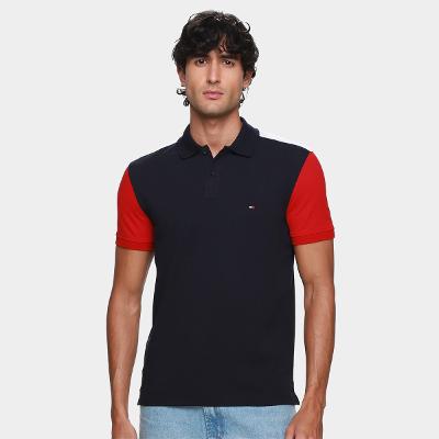 Camisa Polo Tommy Hilfiger Blocking Reg Masculina