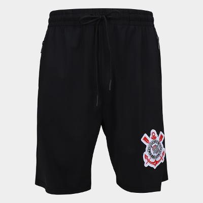 Shorts Corinthians Com Zíper Masculino