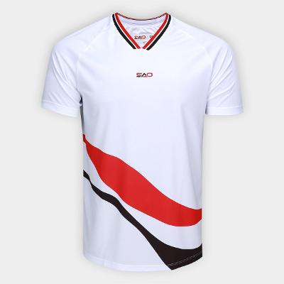 Camiseta São Paulo Morumbis Gola Tricolor Masculina