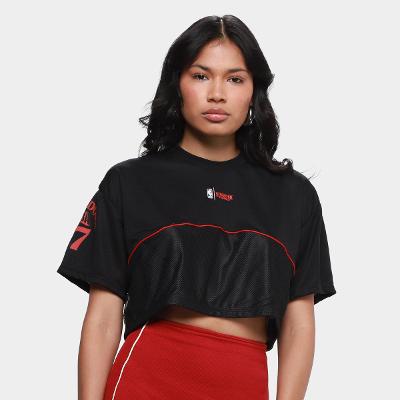 Camiseta Cropped NBA Mitchell & Ness Feminina