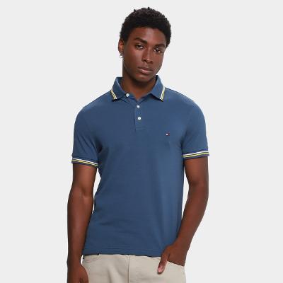 Camisa Polo Tommy Hilfiger Tipped Slim Fit Masculina