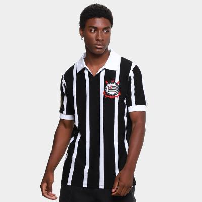 Camiseta Corinthians Centenário Bordada Masculina
