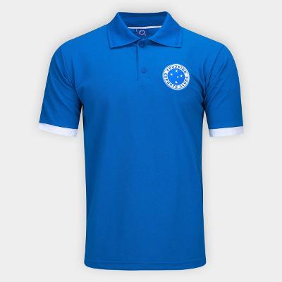 Camisa Polo Cruzeiro Escudo Manga Curta Masculina