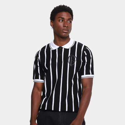 Camisa Polo Corinthians CP Listrada Masculina