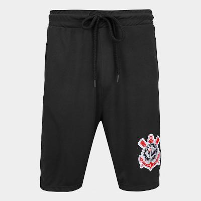 Bermuda Corinthians Com Zíper Lateral Masculina