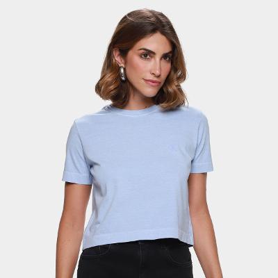 Camiseta Calvin Klein Stone Logo Relevo Feminino