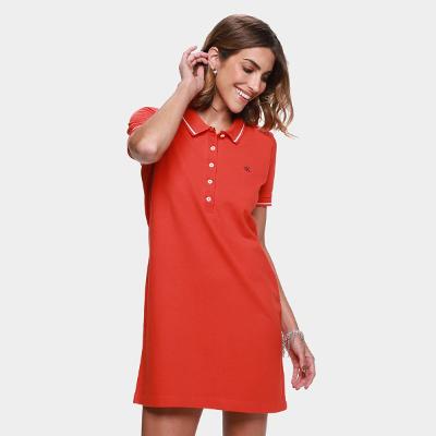 Vestido Calvin Klein Polo Piquet Duplo Feminino