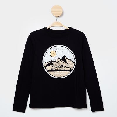 Camiseta Infantil Manga Longa Hering Casual Menino