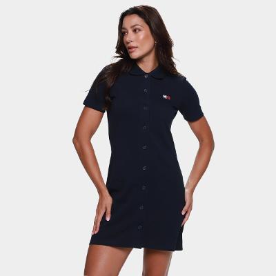 Vestido Tommy Jeans Badge Pique Feminino