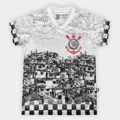 Camiseta Infantil Corinthians Esportiva Quebrada