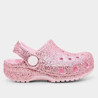 Sandália Crocs Infantil Classic Chunky Glitter Clog T