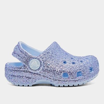 Sandália Crocs Infantil Classic Chunky Glitter Clog T