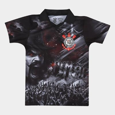 Camiseta Polo Infantil Corinthians Quebrada