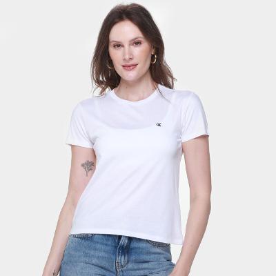 Camiseta Calvin Klein Logo Bordado Feminina