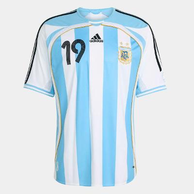 Camisa Seleção Argentina Home 2006 Messi Nº19 Adidas Masculina