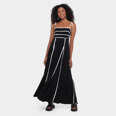 Vestido Farm Cropped Vivo Bicolor