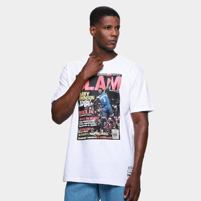 Camiseta Mitchell & Ness Charlotte Hornets Slam Johnson Masculina