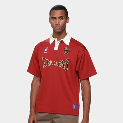 Camisa Polo NBA Cleveland Cavaliers Mitchell & Ness Masculina