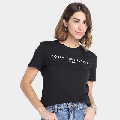 Camiseta Tommy Hilfiger Reg Corp Logo Feminina