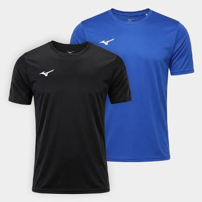 Kit  Camisetas Mizuno Treino Básica 2 Peças Masculina