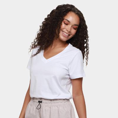 Camiseta Fila Regular V Basic Classic Feminina