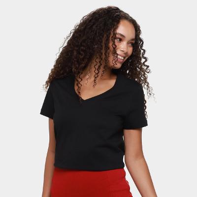 Camiseta Fila Regular V Basic Classic Feminina