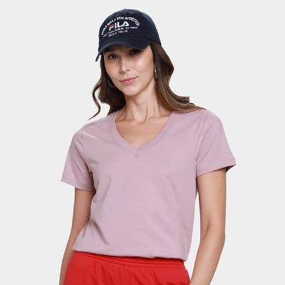 Camiseta Fila Regular V Basic Classic Feminina