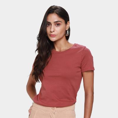 Camiseta Básica Hering Slim World Feminina