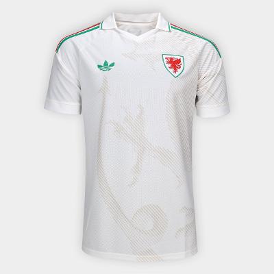 Camisa Seleção País De Gales Away 2026 s/nº Torcedor Adidas Originals Masculina