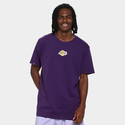 Camiseta NBA Los Angeles Lakers Mitchell & Ness Rubber Masculina